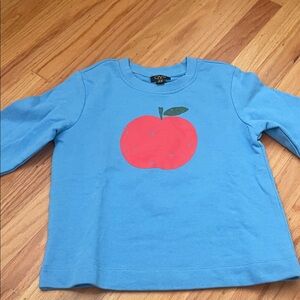 C9 Kids Blue Sweatshirt with Red Apple Graphic